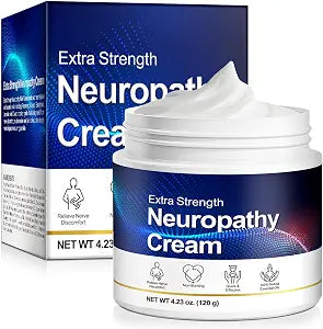 Neuropathy Nerve Cream,Max Strength No-Mess Topical for Toes, Feet, Fingers, Hands, Legs & Arms, 4.23oz