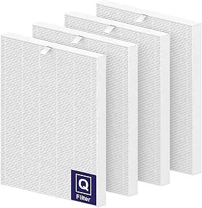 Filter Q Compatible with Winix 5510/5520 Air Purifier, 4-Pack HEPA Only Replacement Filters (No Carbon) - Part# 1712-0123-00