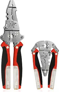 16-in-1 Foldable Wire Stripper with 12250V Voltage Tester