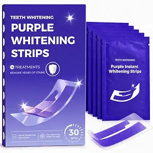 Purple Teeth Whitening Strips for Sensitive Teeth,28 Strips, 14 Treatments
