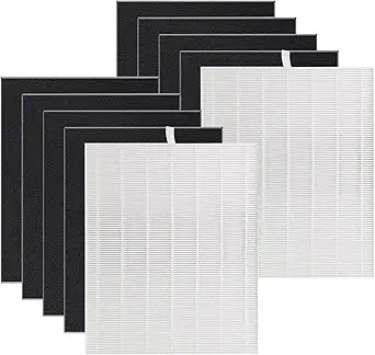 D480 Replacement Filter D4, Compatible with Winix D480 Air Purifier, Includes 2 pcs H13 Grade True HEPA and 8 pcs Activated Carbon Filters, D4 Filter Part Number 1712-0100-00
