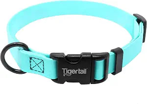 Tiger Tail Large Sky Blue Dog Collar | Waterproof and Odor-Proof for Active Pets | Durable, Anti-Mat, and Lightweight Design | Made with Premium Coated Nylon | Suitable for Large Breed Dogs