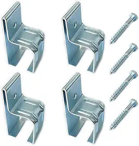 Box Rail Hanger Bracket, Heavy Duty Exterior Barn Door Hardware, Used to Mount Rail for a Barn Door, 4Pcs, Included bolts