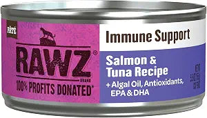 Rawz Immune Support CAT Food 5.5 Ounce Cans, 24 Pack (Salmon&Tuna)