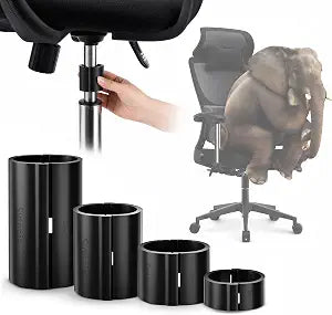 Office Chair Cylinder Replacement - Sytopia Fix Sinking Office Chairs, 4 Pieces Clamps Prevent Office Chair Cylinder from Sinking, up to 5 Inches, No Tools required, Only fits 28mm Piston