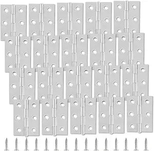 20pcs 3 Inch Butt Hinges, Stainless Steel Cabinet Hinges, Chrome