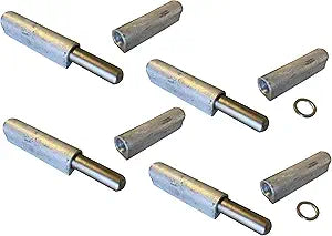 8 INCH Aluminum Bullet Hinge, Weld-On NO Zerk (Grease Fitting) (4)
