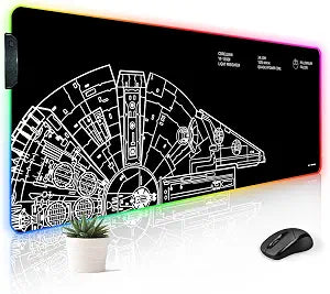 Desk Mat for Keyboard Extra Large Gaming RGB Mouse Pad, Wars