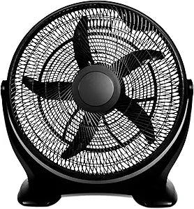 Simple Deluxe 20 Inch 3-Speed Plastic Floor Fans Quiet for Home Commercial, Residential, and Greenhouse Use, Outdoor/Indoor, Black