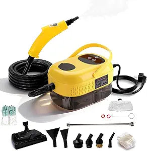 Steam Cleaner,15s Heat-Up 6-Level Adjustable, 2500W Handheld Steam Cleaner for Home with 13 pcs Accessories,Portable Steamer for Kitchens, Grease, Bathroom, Grout,Tile, Floor, Couch and Car