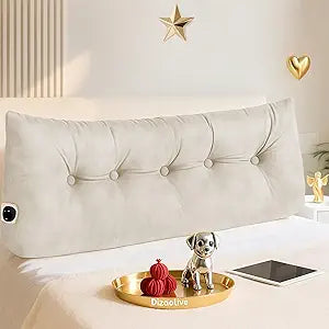 Headboard Pillow Twin, Triangular Bed Wedge Backrest Reading Pillow Cushion for Dorm Sofa Day Bed