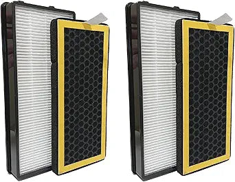 Nispira AT-OFL True HEPA Filter/AT-PETODR Carbon Filter Compatible with HoMedics Totalclean Petplus Air Purifier Tower AT-PET02, AT-PET01, AR-45. 2 Sets