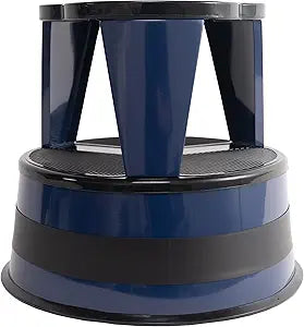 Cramer Kik Step Steel Step Stool - Two Step Stool, Holds 350 lbs (Blue)