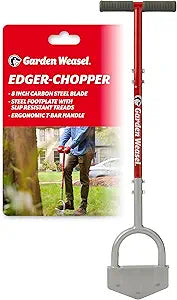 Garden Weasel Edger-Chopper Manual Lawn Edger Tool - Sod Cutter and Trenching Shovel for Clean Garden Borders - Ergonomic Handle and Carbon Steel Blade Latest Model 91714-3 | Gift for Dad