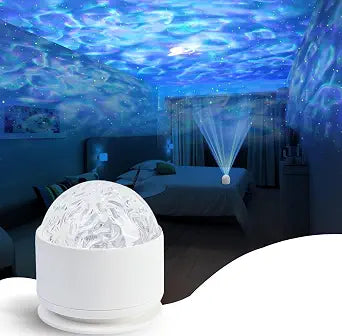 Calming Sensory Lights, Sensory Toys for Kids with Autism, Ocean Light Projector with 15 Color Patterns, Light Projects Water Ripple Effects onto Walls and Ceilings, Autism Toy,for Children and Adults