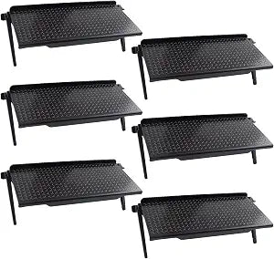6 Pieces TV Top Screen Shelf Adjustable Monitor Top Shelf Plastic TV Video Game Storage Game Console Black Router Stand Audio Video Shelving for Media Boxes Router(11.8 x 4.5 inch)