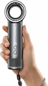 Space Player Bladeless Handheld Fan Portable, High Speed Turbo Airflow Mini Fan with Powerful Brushless Motor, Rechargeable Battery Digital Display USB-C Personal Cooling Fan for Travel Outdoor Office