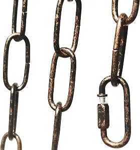 6ft Aged Bronze Finish Lighting Chain Industrial Style Deco Chain (4mm)