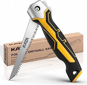 KATA Folding Drywall Jab Saw, Sheetrock Knife with Soft Grip Handle