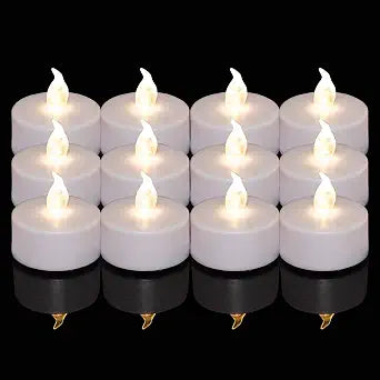 Battery Operated LED Tea Lights 100 Pack Flameless LED Flickering Candles