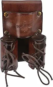 TOURBON Leather Tool Organizer Bull Pin Holster Wrench Hammer Holder (Brown)