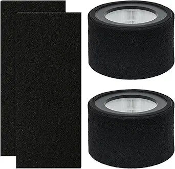 EE-5068 Filter Replacement, Compatible with Crane EE-5068 and Etery jt-8115m Air Purifiers, HEPA Filter and Activated Carbon Filters, Part# HS-1946, 2 Pack