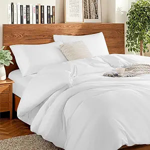 DEITAS 100% Cotton Duvet Covers - 1200 Thread Count, Luxury Egyptian Cotton Comforter Cover, Hotel Bedding Duvet Covers 3 Piece(King,White)