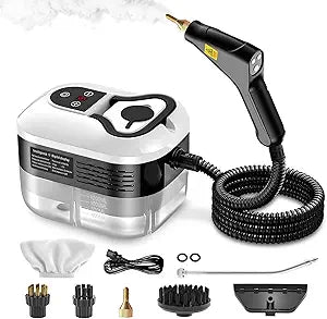 High Pressure Steam Cleaner, 6-Level Adjustable, 15s Heat-Up, 1.2L Large Tank. Portable High Temp Bathroom Power Steamer Cleaning Machine Steam Cleaner For Home Use Kitchen Grease Car Cleaning