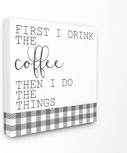 Stupell Industries Coffee Funny Word Kitchen, 24 x 24 Inch Canvas Wall Art
