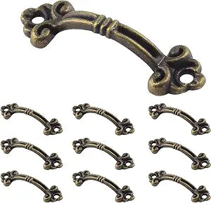Waziaqoc 20pcs Vintage Mini Pulls Bronze Drawer Pull Zinc Alloy