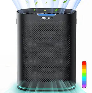 Air Purifiers for Home Large Room - Up to 2100 Ft┬▓HEPA Air Purifiers for Bedroom Air Filter with Sleep Mode, Auto Mode, 3 in 1 Filter Effectively Clean 99.97% Smoke, Dust, Pets Dander, Odors Black