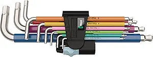 Wera 05022669001 L-Key Set 3950 Spkl/9 SM Metric of Stainless Steel,MULTI