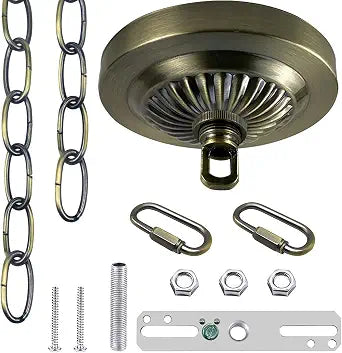 ECUDIS Light Fixture Canopy Kit 4.75 Inches Diameter and 6 Feet Light Chain