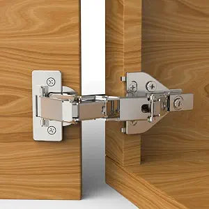 Furniware 2 Pack 1 Pair 165 Degree Lazy Susan Hinges Full Overlay Concealed for Cabinet, Cupboard, Folded Door, Combination with Screws(Regular)