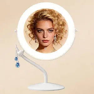 8" Magnifying Vanity Mirror with Light, 10X/1X Makeup Mirror