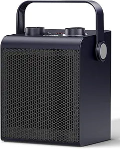 Small Space Heater For Bedroom 1500W,Portable Heaters For Indoor Use, PTC Space Heaters For Indoor Use with Tip Over & Overheat Protection, Quiet Room Heater For Indoor Use Office