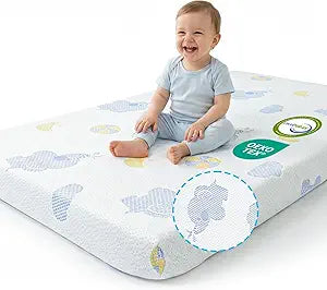 Pack and Play Mattress Pad, 38"x26" Dual Sided Soft & Firm Memory Foam Pack N Play Mattresses, Breathable Mattress for Pack N Play Mattress with Non-Slip Bottom Washable Cover