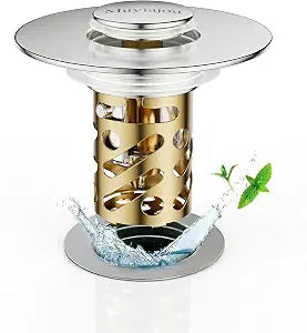 Sink Stopper, Pop-Up Drain Strainer Gold (1 Pack)