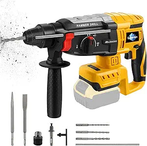 Cordless Rotary Hammer Drill (Tool Only) Compatible with DEWALT 20V Max | 2.6J Impact | SDS-Plus Chuck | 4-Mode | Brushless Motor (Battery not Included)
