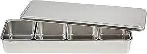 Endo Shoji TKG AYK11004 Seasoning Condiment Container, Length 17.1 x 5.7 x 2.4 inches (435 x 145 x 60 mm), Storage Container, Various Uses, Made of Rust Resistant Stainless Steel, Hygienic, Commercial
