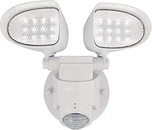 Westinghouse 6364200 Two-Light 18 Watt LED Outdoor Security Wall Light with Motion Sensor, White Finish with Acrylic Lens