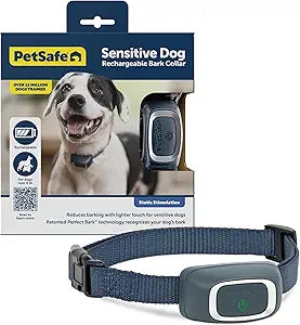 PetSafe Lite Rechargeable Bark Collar for Timid or Little Dogs Over 8 lb., 15 Levels of Automatically Adjusting & Light Static Correction - Rechargeable, Waterproof - Reduces Barking and Whining