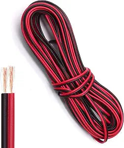 22AWG 2-Pin LED Extension Wire, 32.8Ft/10M, Red Black