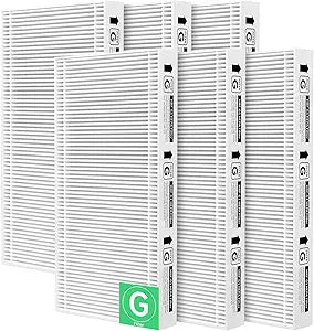 6-Pack HRF-G Replacement Filter Compatible with Honey-well HPA030/HPA080/HPA180/HPA020/HPA075/HPA175 Series Purifiers Filter G, Part Number HRF-G1/HRF-G2