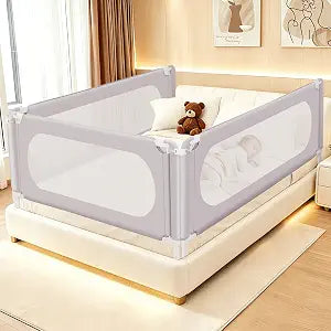 Bed Rail for Toddlers,Baby Bedrail Guard with Height Adjustable, Thickened & Reinforced Child Safety Side Railing Guards,Safety Bed Rail for King Size Bed 74.8 Inch