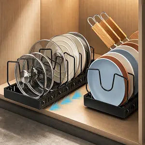 Pull Out Pots and Pans Organizer Under Cabinet, 2Pack