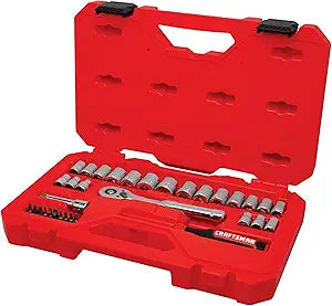 CRAFTSMAN Mechanics Tool Set, 33 Piece, 3/8 Inch Drive SAE/Metric (CMMT12113)