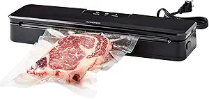 Anova Culinary Vacuum Sealer, Slim & Compact, Includes 10 Pre-Cut Bags (BPA-Free), Wet & Dry Dual Food Vacuum Sealer Machine for Sous Vide and Long-Term Storage, 2-Year Warranty