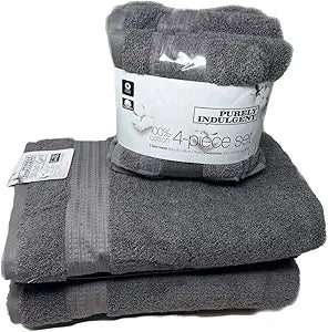 100% HydroCotton | Includes: 2 Luxury Bath Towels, 2 Hand Towels & 2 Washcloths | Quality, Ultra Soft Towel Set | 6 Piece Set (Gray)