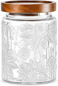 Glass Jars With Lids, Pantry Storage Containers, 24oz Coffee Canister